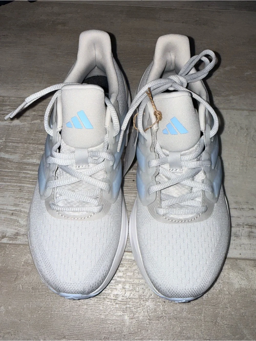 Adidas UltraRun 5 J Kids Size 4 Grey Blue Running Shoes NWT